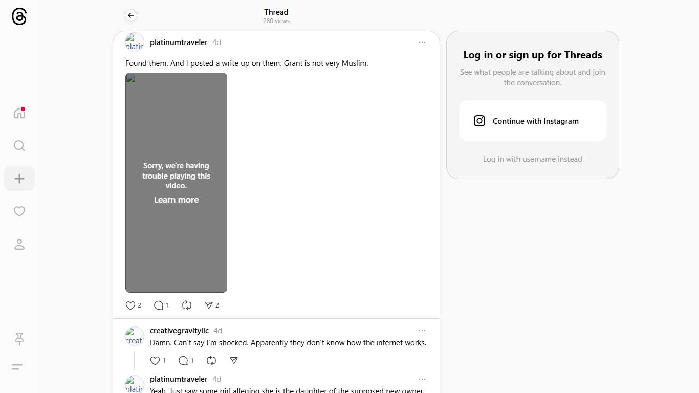 Found them. And I posted a write up on them. Grant is not very Muslim.